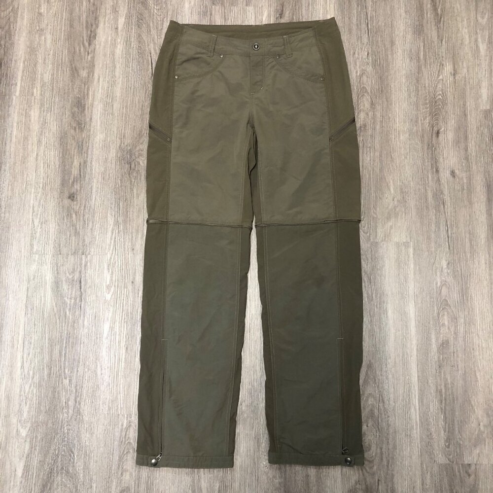 Kuhl Convertible Hiking Pants Women's Size 10 Straight Leg Taupe Brown Outdoor